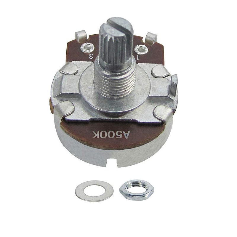 FLEOR 4pcs Full Size 15mm Shaft Guitar Volume Pot A500K Audio Taper Potentiometer with Bayonet - Image 2
